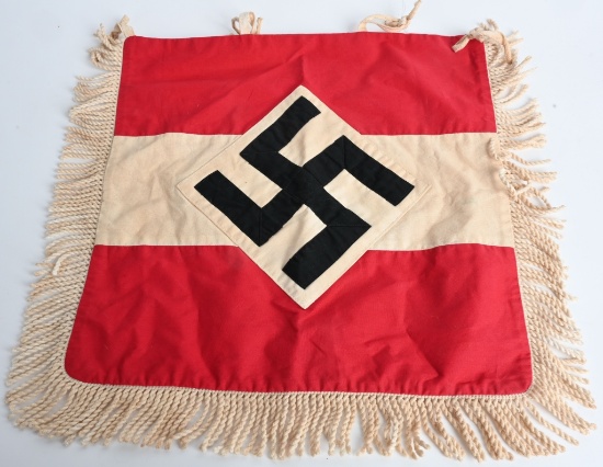 WWII NAZI GERMAN HJ FANFARE TRUMPET BANNER WW2