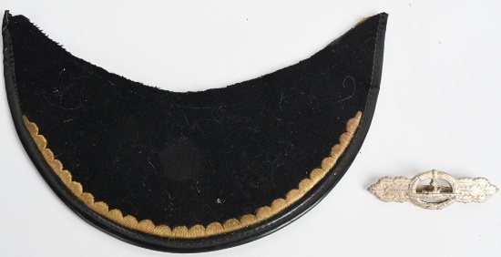 WWII NAZI GERMAN U-BOAT COMBAT CLASP & VISOR WW2