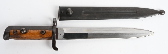 WWII KRAG RIFLE NORWEGIAN BAYONET & SCABBARD