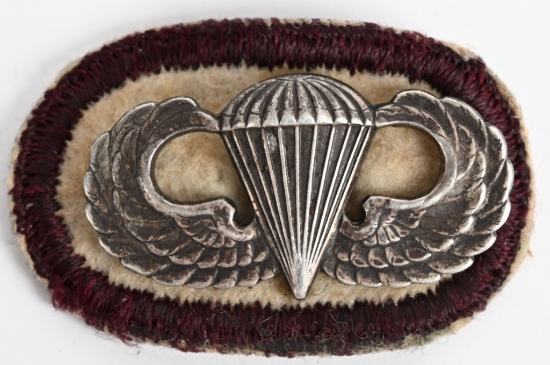WWII US AIRBORNE 307TH MEDICAL JUMP OVAL W/ WING