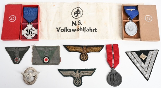 WWII NAZI GERMAN INSIGNIA MEDAL GROUP RAD HEER KM