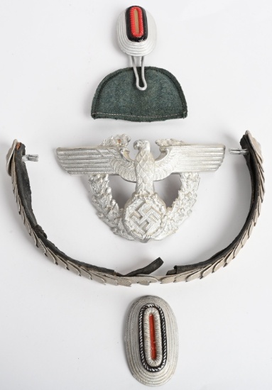 WWII NAZI GERMAN POLICE OFFICERS SHAKO INSIGNIA