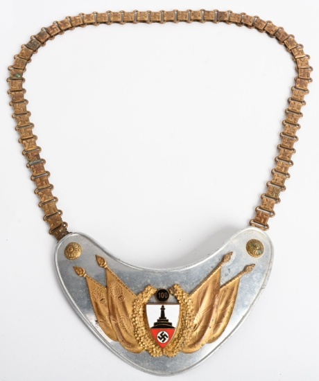 WWII NAZI GERMAN DRKB 100 FLAGBEARER'S GORGET WW2