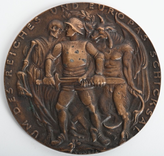 WWII NAZI GERMAN BRONZE INVASION MEDAL BY GOETZ