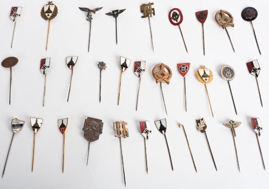 WWII NAZI GERMAN STICKPIN LOT NSKOV RLB HEER WW2