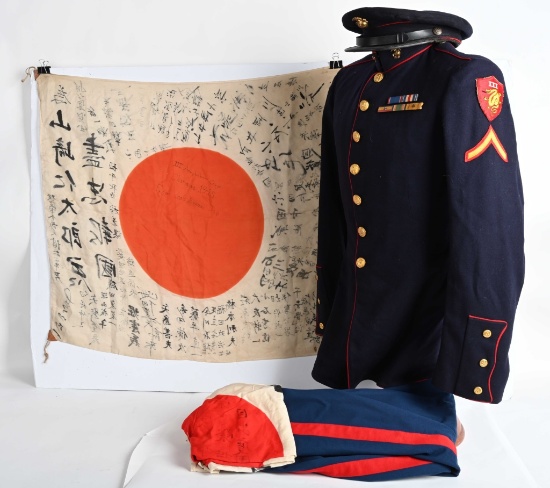 WWII USMC III AMPHIBIOUS CORPS DSC UNIFORM W FLAGS