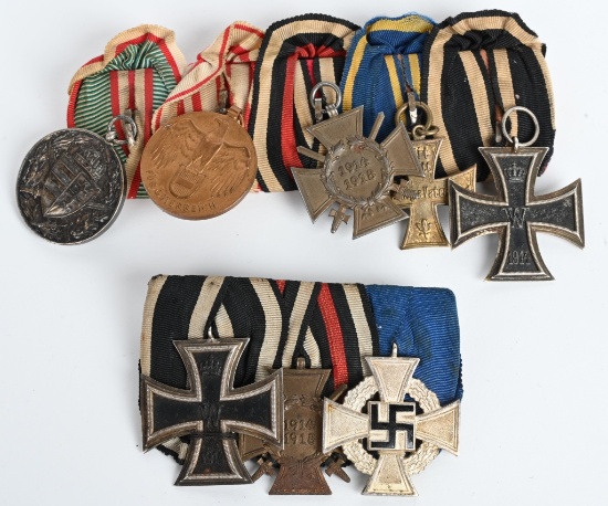 WW1 & WWII IMPERIAL GERMAN MEDAL BAR LOT OF 2 WW2