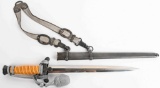 WWII NAZI GERMAN KREBS ARMY DRESS DAGGER W HANGERS