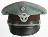 WWII NAZI GERMAN POLICE SCHUTZPOLIZEI VISOR CAP
