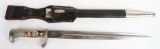 WWII NAZI POLIZEI UN-SLOTTED STAG GRIP BAYONET WW2