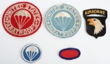 WWII US ARMY AIRBORNE PATCH LOT 101st GREENBACK
