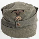 WWII NAZI GERMAN WAFFEN SS M43 VISOR CAP SIZE 56