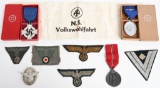 WWII NAZI GERMAN INSIGNIA MEDAL GROUP RAD HEER KM