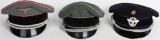 REPRO WW2 NAZI GERMAN VISOR HAT LOT OF 3 WAFFEN SS