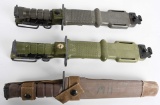 LOT OF 3 COMBAT BAYONETS M9 & USMC OKC-3S MINT