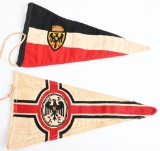 IMPERIAL GERMAN ADAC CAR PENNANT LOT OF 2
