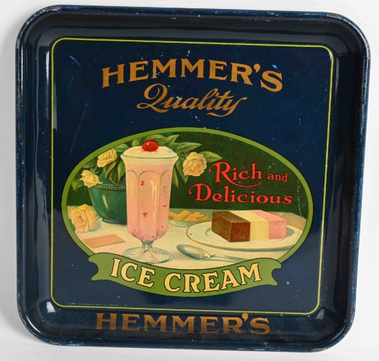 HEMMER'S QUALITY ICE CREAM SERVING TRAY