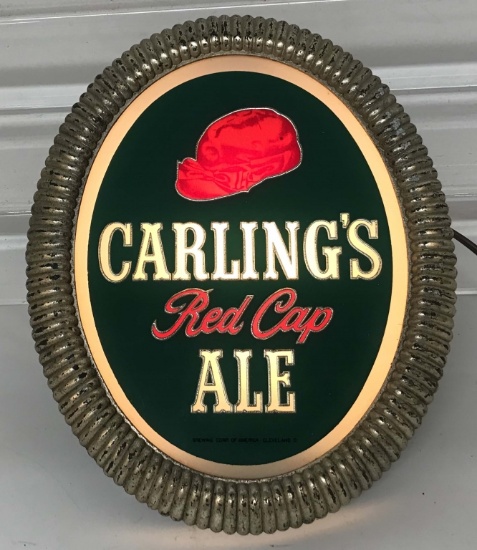 CARLINGS RED CAP BEER LIGHT-UP SIGN