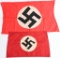 WWII NAZI GERMAN NSDAP SMALL FLAG LOT OF 2 WW2