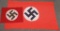 WWII NAZI GERMAN NSDAP FLAG OR BANNER LOT OF 2 WW2