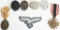 WWII NAZI GERMAN MEDAL LOT & INSIGNIA HEER LUFT