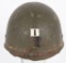 WW2 US M1 COMBAT HELMET LINER PAINTED CAPTAIN RANK