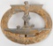 WWII NAZI GERMAN KRIEGSMARINE U-BOAT WAR BADGE L56