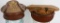 WWII US ARMY VISOR HAT LOT OFFICERS & EM/NCO WW2