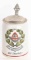 WWII NAZI GERMAN RAD LIDDED BEER STEIN 1935 DATED