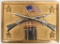 SPAN AM PATRIOTIC WAR BELT BUCKLE W FLAG RIFLES