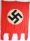 WWII NAZI GERMAN FLAG W COGGED BOTTOM NSDAP WW2
