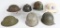 WW1 & WWII US & FRENCH HELMET LOT OF 7 HELMETS WW2