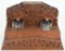 WWI IMPERIAL GERMAN OAK CARVED INKWELL W/ EKII WW1