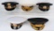 5 USSR SOVIET RUSSIAN OFFICER PEAKED CAPS