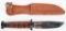 US WWII ERA KINFOLKS KNIFE AND SHEATH MINT WW2