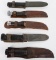 WWII US FIGHTING KNIFE LOT OF 5 USN MKI PLUS WW2