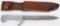 WWII THEATER MADE FIGHTING KNIFE W/ SCABBARD WW2