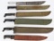 US MILITARY MACHETE LOT OF 6 COLLINS BARTEAUX WW2