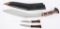 GHURKA KUKRI KNIFE WITH SHEATH AND SMALL KUKRIS