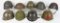 WWII & POST WAR MILITARY HELMET LOT OF 9 WW2