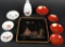 WWII IMPERIAL JAPANESE SAKE CUP LOT W/ TRAY WW2