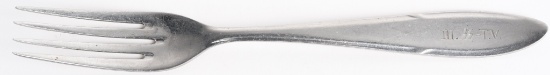 WWII NAZI GERMAN SS TV MARKED MESS HALL FORK WW2