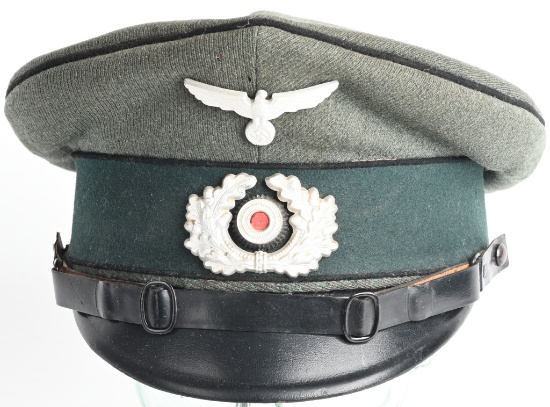 WWII NAZI COMBAT ENGINEER EM/NCO'S VISOR CAP WW2