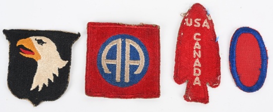 4 WWII AIRBORNE PATCHES 101st FSSF 82nd 501st