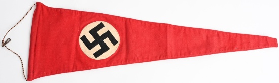 WWII NAZI GERMAN NSDAP WALL PENNANT WIMPEL WW2