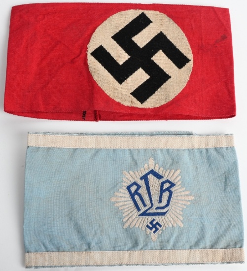WWII NAZI GERMAN NSDAP RLB ARMBAND LOT WW2