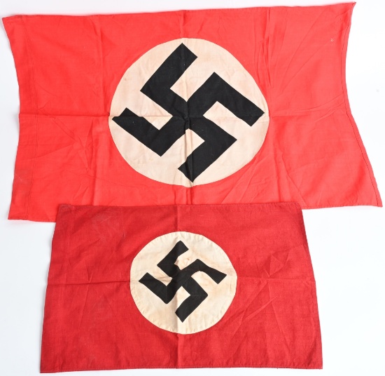 WWII NAZI GERMAN NSDAP SMALL FLAG LOT OF 2 WW2