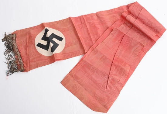 WWII NAZI GERMAN NSDAP FUNERAL BANNER SASH WW2