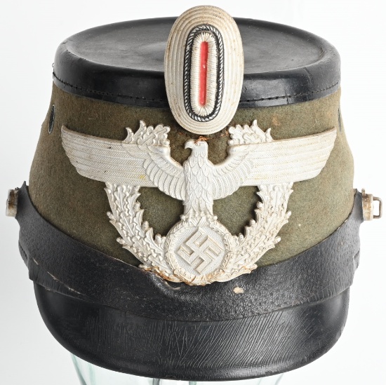 WWII NAZI GERMAN SCHUTZPOLIZEI NCO'S POLICE SHAKO