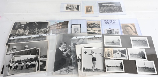 WWII NAZI GERMAN PHOTO LOT HJ BDM ORG> TODT WW2